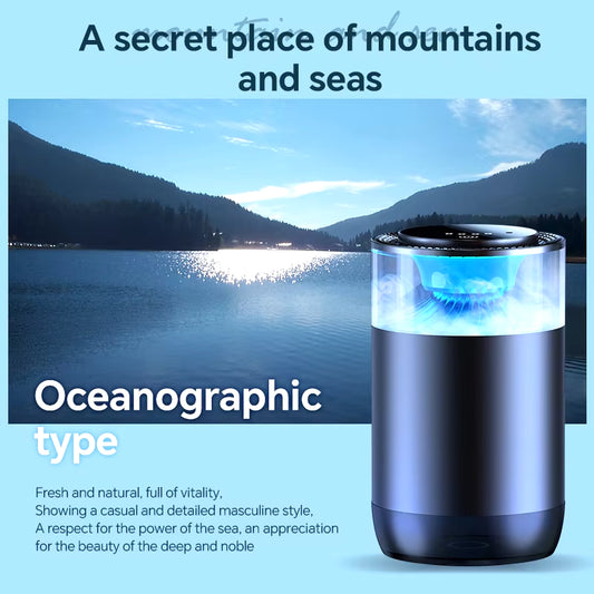 New Smart Car Air Freshener Rechargeable Car Aroma Diffuser Cloud Mist with Sound Pickup Lamp RGB Light for Automotive Interior